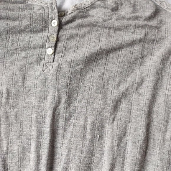 {2 PACK} Victoria's Secret Super Soft Gray Ribbed and Blue and White Rompers - Picture 2 of 11